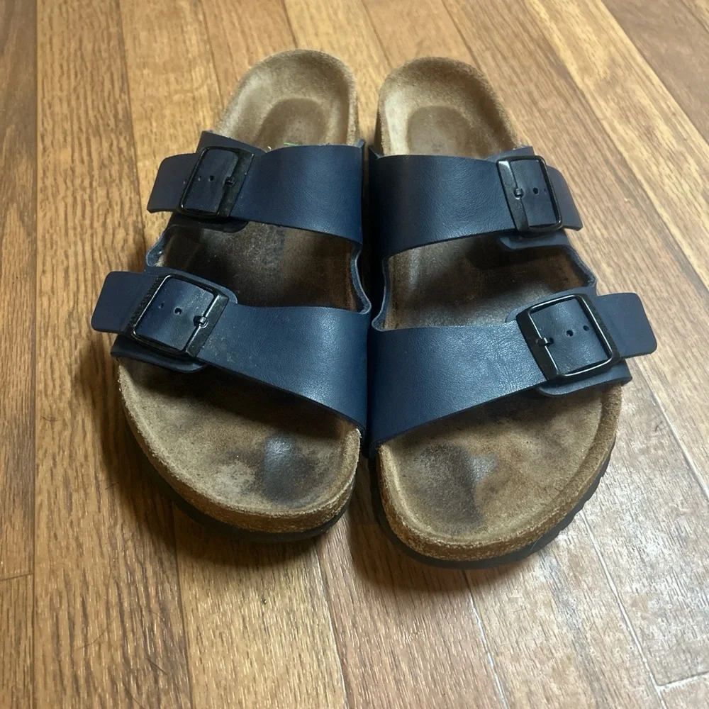 Birkenstock Navy Blue Double Strap Sandals